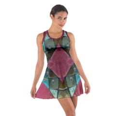 Pink Turquoise Stone Abstract Racerback Dresses