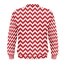 Poppy Red & White Zigzag Pattern Men s Sweatshirt View2