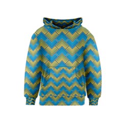 Blue And Yellow Kids  Pullover Hoodie