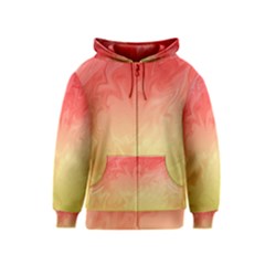 Ombre Orange Yellow Kids  Zipper Hoodie