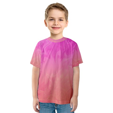 Ombre Pink Orange Kid s Sport Mesh Tee by BrightVibesDesign