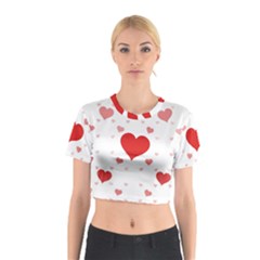 Centered Heart Cotton Crop Top