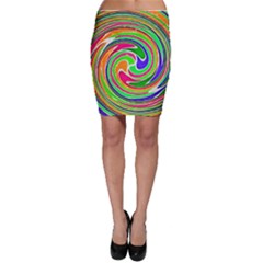 Colorful Whirlpool Watercolors                                                Bodycon Skirt by LalyLauraFLM