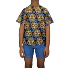 Vibrant Medieval Check Kid s Short Sleeve Swimwear by dflcprintsclothing