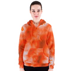 Orange Essence  Women s Zipper Hoodie by TRENDYcouture