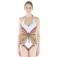 Butterfly Women s Halter One Piece Swimsuit