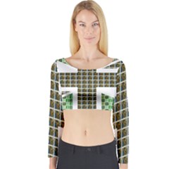 Green Flag Long Sleeve Crop Top by cocksoupart