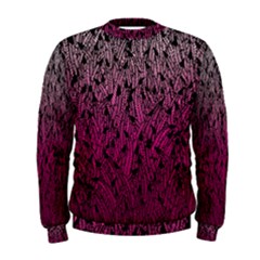 Pink Ombre Feather Pattern, Black, Men s Sweatshirt by Zandiepants