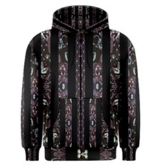 Oriental Floral Stripes Men s Zipper Hoodie