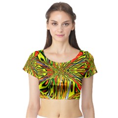 Flair Short Sleeve Crop Top (tight Fit)