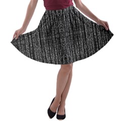 Dark Grunge Texture A-line Skater Skirt