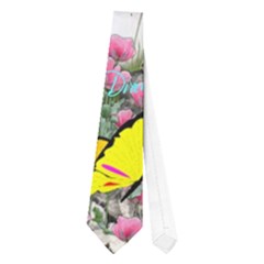 Emma In Butterflies I, Gray Tabby Kitten Neckties (one Side) 