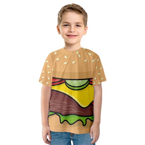 Cheeseburger Kid s Sport Mesh Tee by sifis
