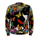 Freckles In Butterflies I, Black White Tux Cat Men s Sweatshirt View1