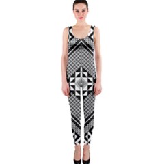 Geometric Pattern Vector Illustration Myxk9m   Onepiece Catsuit by dsgbrand