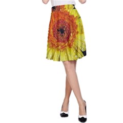 Yellow Flower Close Up A-line Skirt by MichaelMoriartyPhotography