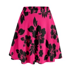 Dark Pink Hawaiian High Waist Skirt by AlohaStore