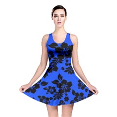 Dark Blue Hawaiian Reversible Skater Dress by AlohaStore