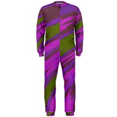 Swish Purple Green Onepiece Jumpsuit (men)  by BrightVibesDesign