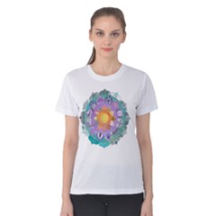 Radiant Lotus Mandala Women s Cotton Tee