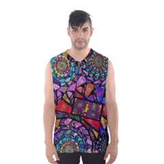 Fractal Stained Glass Men s Basketball Tank Top by WolfepawFractals