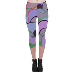 Wavy Shapes Pieces                                                                          Capri Leggings by LalyLauraFLM