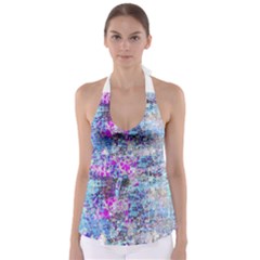 Graffiti Splatter Babydoll Tankini Top by ArtistRoseanneJones