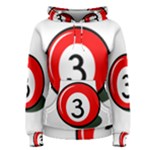 Billiard ball number 3 Women s Pullover Hoodie