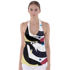 Digital Abstraction Babydoll Tankini Top