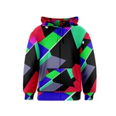 Abstract Fish Kids  Zipper Hoodie