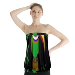 Toucan Strapless Top by Valentinaart