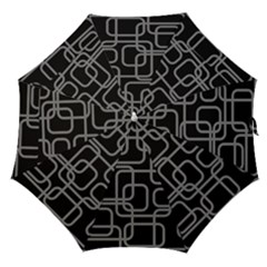 Black And Gray Decorative Design Straight Umbrellas by Valentinaart