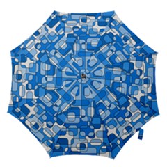 Blue Decorative Abstraction Hook Handle Umbrellas (medium)