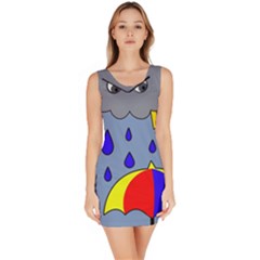 Rainy Day Sleeveless Bodycon Dress by Valentinaart