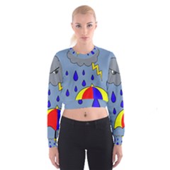 Rainy Day Women s Cropped Sweatshirt