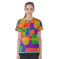 Colorful Geometrical Design Women s Cotton Tee