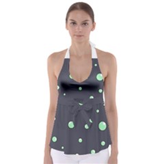 Green Bubbles Babydoll Tankini Top