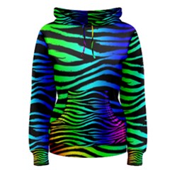 Rainbow Zebra Women s Pullover Hoodie