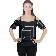 Simple Cube Women s Cutout Shoulder Tee