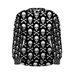 Skull And Crossbones Pattern Women s Sweatshirt by ArtistRoseanneJones