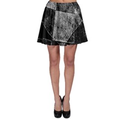 Dark Geometric Grunge Pattern Print Skater Skirt by dflcprintsclothing