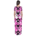 Star And Heart Pattern Short Sleeve Maxi Dress View2