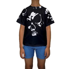 Gothic Skull Kid s Short Sleeve Swimwear