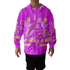 Pink Abstraction Hooded Wind Breaker (kids)