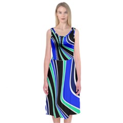 Colors Of 70 s Midi Sleeveless Dress