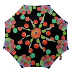 Colorful Circles Hook Handle Umbrellas (large) by Valentinaart