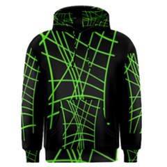 Green Neon Abstraction Men s Pullover Hoodie by Valentinaart