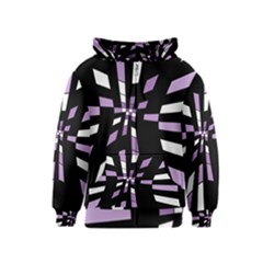 Purple Abstraction Kids  Zipper Hoodie by Valentinaart