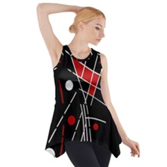 Artistic Abstraction Side Drop Tank Tunic