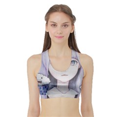 My Little Cloud Sports Bra With Border by kaoruhasegawa